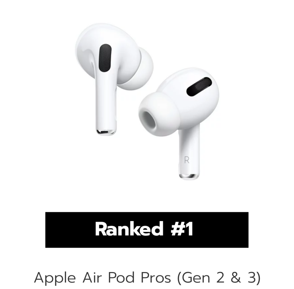 Ranked Number 1 Apple Air Pods Pro Generation 2 & 3